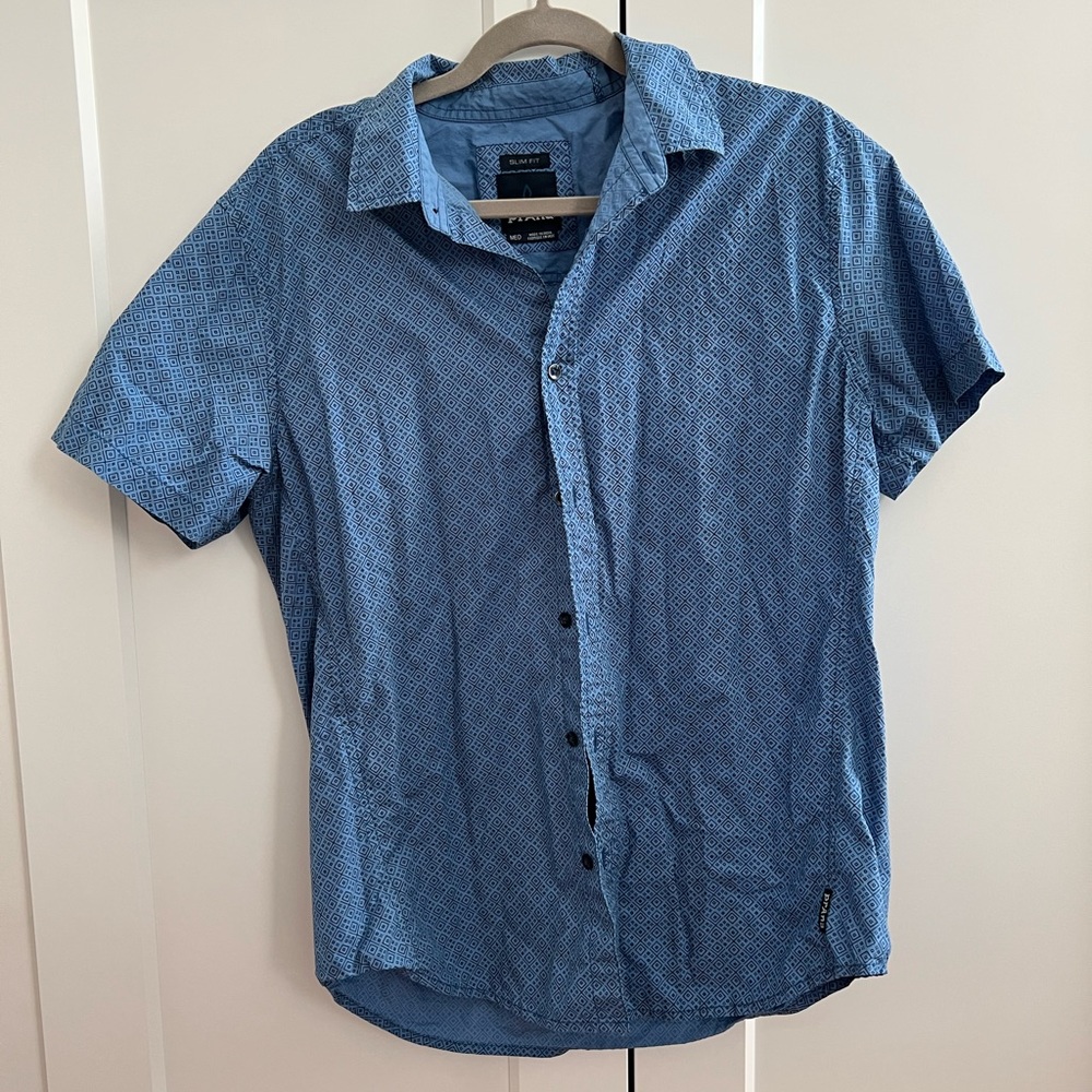 Prana mens short sleeve button up